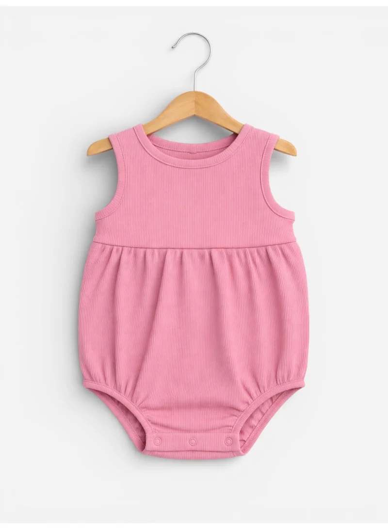 فكتور اند جين Baby Girls Floral Sleeveless Romper – Pack of 3 (Soft Pink & Neutral Tones)